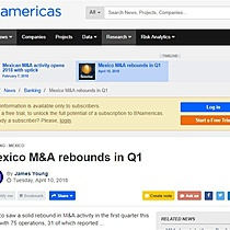 Mexico M&A rebounds in Q1